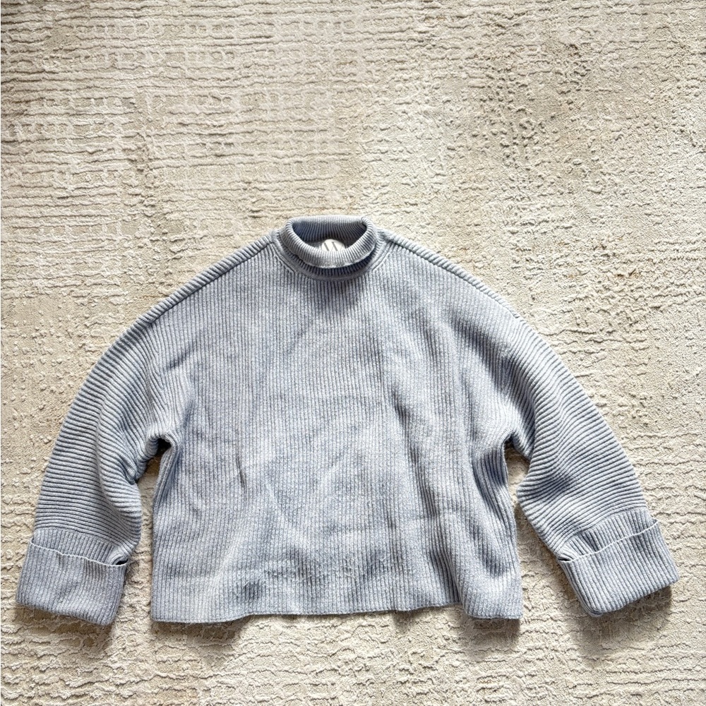 Gray Ribbed Sweater